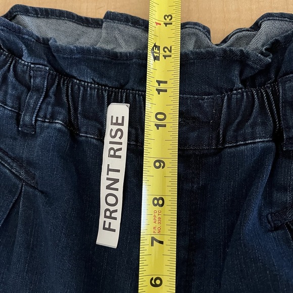 Vintage America Womens Denim Jeans Size 4R Paperbag Waist Stretch High Rise Blue - Picture 9 of 11